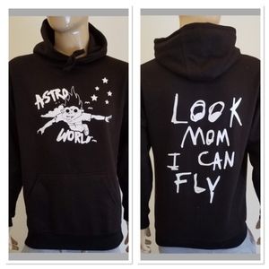Men Astroworld Look Mom I Can Fly Black Hoodie